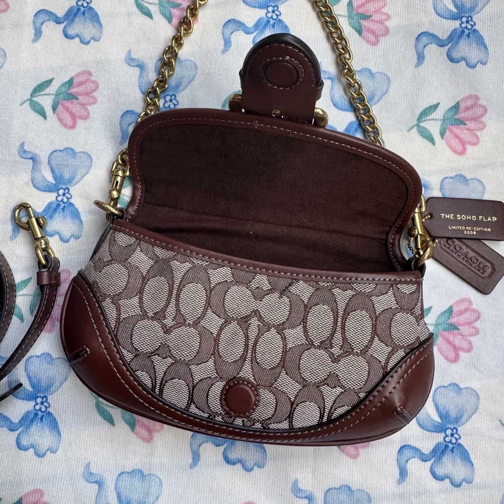 Coach Signature Canvas and Leather Shoulder Bag in Brown - Picture 8 of 11